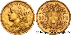 GOLD-, PALLADIUM- UND PLATIN-INVESTITIONEN 20 Francs &nbsp;Vreneli&nbsp;  1900 Berne VZ 