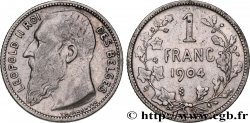 BELGIQUE 1 Franc Léopold II légende française 1904 