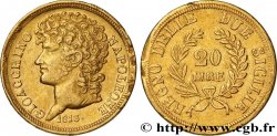 ITALY - KINGDOM OF NAPLES - JOACHIM MURAT 20 Lire or, rameaux longs 1813 Naples