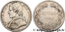 VATICAN AND PAPAL STATES Scudo Pie IX an IX 1854 Rome XF/AU 