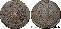 RUSSIE 5 Kopecks Catherine II 1793 Ekaterinbourg TTB+ 