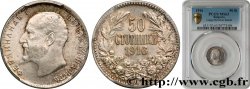 BULGARIE 50 Stotinki Ferdinand Ier 1916  SPL63 PCGS