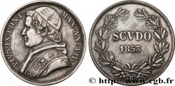 VATICANO Y ESTADOS PONTIFICIOS Faux Scudo Pie IX an VIII 1853 Rome