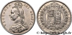 VEREINIGTEN KÖNIGREICH 1/2 Crown Victoria buste du jubilé 1887 Londres VZ 