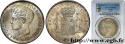 ESPAGNE - ROYAUME D ESPAGNE - ALPHONSE XIII 5 Pesetas, 3e type 1898 Madrid SPL64 PCGS