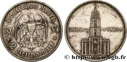 ALLEMAGNE 2 Reichsmark commémoration du serment du 21 mars 1933 en l’église de la garnison de Potsdam 1934 Muldenhütten - E