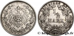 DEUTSCHLAND 1/2 Mark Empire aigle impérial 1907 Munich - D