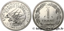 ÉTATS DE L AFRIQUE ÉQUATORIALE Essai de 1 Franc antilopes 1969 