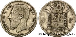 BELGIQUE 1 Franc Léopold II légende française signature L WIENER 1886 