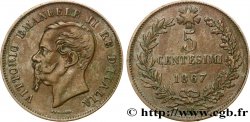 ITALIE 5 Centesimi Victor Emmanuel II 1867 Milan