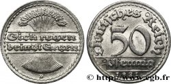 ALLEMAGNE 50 Pfennig gerbe de blé “sich regen bringt segen“ 1921 Munich - D