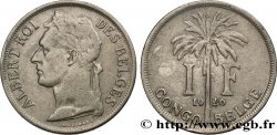 CONGO BELGE 1 Franc roi Albert légende flamande 1926 