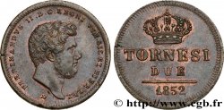 ITALIE - ROYAUME DES DEUX-SICILES 2 Tornesi Ferdinand II 1852 Naples SPL 