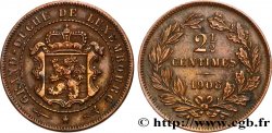 LUXEMBOURG 2 1/2 Centimes écu couronné 1908 Utrecht