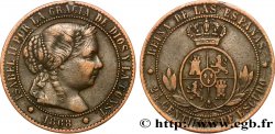 ESPAGNE 2 1/2 Centimos de Escudo Isabelle II 1868 Oeschger Mesdach & CO