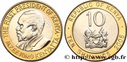 KENYA 10 ShillingsPrésident Mzee Jomo Kenyatta 2005 