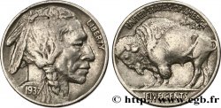 ESTADOS UNIDOS DE AMÉRICA 5 Cents Tête d’indien ou Buffalo 1937 Philadelphie