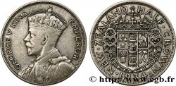 NOUVELLE-ZÉLANDE 1/2 Crown Georges V / écu couronné 1934 