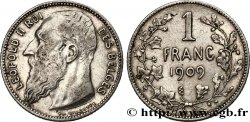 BÉLGICA 1 Franc Léopold II légende française 1909 