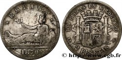ESPAGNE 2 Pesetas “ESPAÑA” 1870 Madrid TB+ 