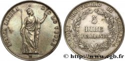 ITALIA - LOMBARDIA 5 Lire Gouvernement provisoire de Lombardie 1848 Milan