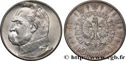 POLOGNE 10 Zlotych Maréchal Pilsudski 1937 Varsovie TTB 