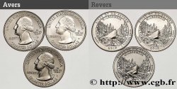 ÉTATS-UNIS D AMÉRIQUE Lot de trois monnaies 1/4 Dollar Frank Church River - Idaho 2019 Philadelphie-Denver-San Francisco