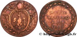 VATICAN AND PAPAL STATES 1/2 Baiocco 1825 Rome
