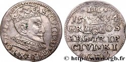 POLONIA - SIGISMONDO III VASA 3 Groschen 1594 Riga