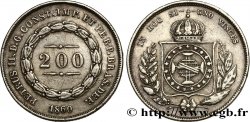 BRAZIL 200 Reis Pierre II 1860 