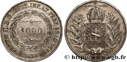 BRAZIL 1000 Reis Empereur Pierre II 1850 