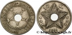 CONGO BELGA 10 Centimes monogramme A (Albert) couronné 1911 
