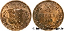 GUERNESEY 8 Doubles armes du baillage de Guernesey 1893 Heaton