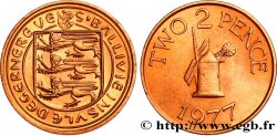 GUERNESEY 2 Pence 1977 