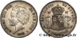 ESPAGNE 5 Pesetas Alphonse XIII 2e type 1892 Madrid
