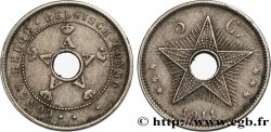 BELGIAN CONGO 5 Centimes monogrames du roi Albert 1911 Heaton