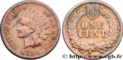 ÉTATS-UNIS D AMÉRIQUE 1 Cent tête d’indien, 3e type 1884 Philadelphie