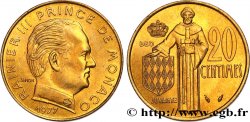 MONACO 20 Centimes Rainier III 1977 Paris