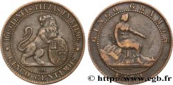 SPAIN 5 Centimos “ESPAÑA” 1870 Oeschger Mesdach & CO
