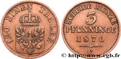 GERMANY - PRUSSIA 3 Pfenninge 1870 Francfort