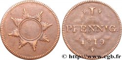 GERMANIA - LIBERA CITTA DE FRANCOFORTE 1 Pfennig 1819 