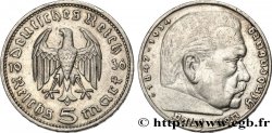 GERMANY 5 Reichsmark Maréchal Paul von Hindenburg 1936 Munich