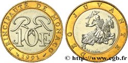 MONACO 10 Francs monogramme de Rainier III / chevalier en armes 1991 Paris