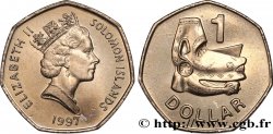 SOLOMON-INSELN 1 Dollar Elisabeth II / tête de Nusu-Nusu, esprit des mers 1997 