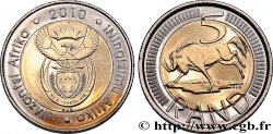 SUDAFRICA 5 Rand emblème / buffle 2010 