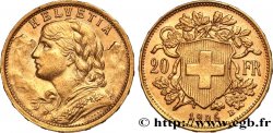 SUISSE 20 Francs &nbsp;Vreneli&nbsp; 1906 Berne SUP 