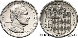 MONACO 1/2 Franc Rainier III / écu couronné 1979 Paris