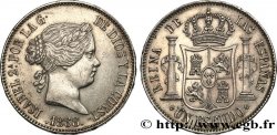 ESPAGNE 1 Escudo Isabelle II 1868 Madrid TTB+/SUP 