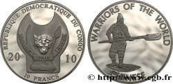 RÉPUBLIQUE DÉMOCRATIQUE DU CONGO 10 Francs Proof Guerriers du Monde : soldat chinois 2010 