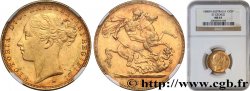AUSTRALIE - VICTORIA 1 Souverain type Saint-Georges 1886 Melbourne